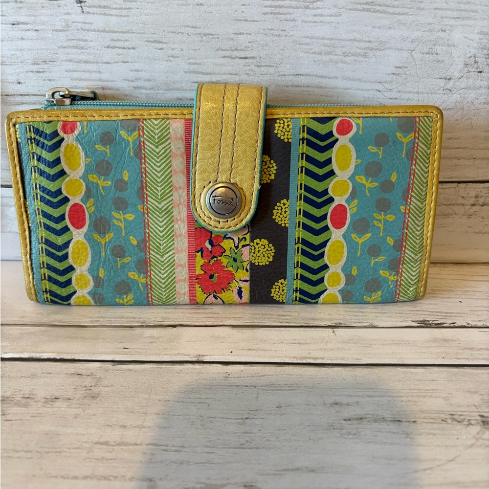 Fossil Blue and Green Wallet